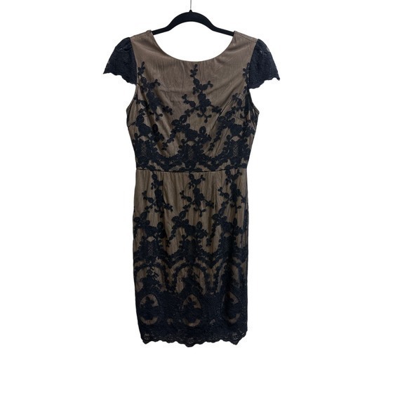 Cynthia Steffe Women's Lace Short Sleeve Embroidered Dress Black Size 4‎ - Picture 3 of 8